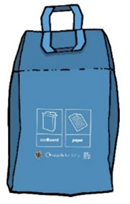 Image of a 120-litre Blue Reusable Recycling Sacks for Paper and Card