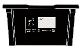 Image of a 55-litre Black Reusable Boxes for Glass Bottles and Jars 