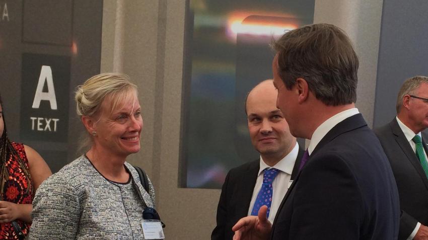 Chairman Amanda Martin with Prime Minister David Cameron