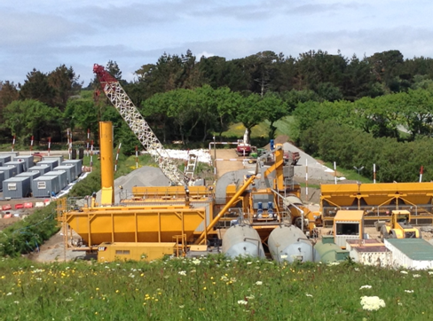 Picture of the batching plant site at Parting Carn.